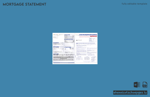 USA HarborOne Bank Hypothekenabrechnung im Word- und PDF-Format, 3 Seiten 1,-2 Beispielvorschau